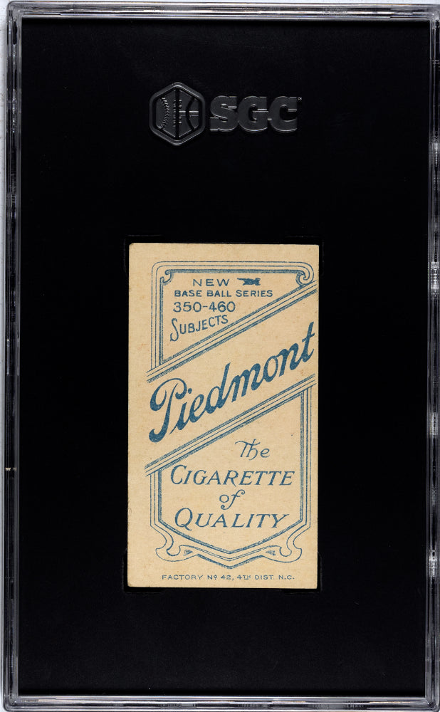 1911 Piedmont Cigarettes (T206) Ty Cobb Portrait, Red Background Factory No. 42 SGC 3.5