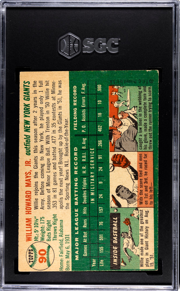 1954 Topps Willie Mays #90 SGC 4
