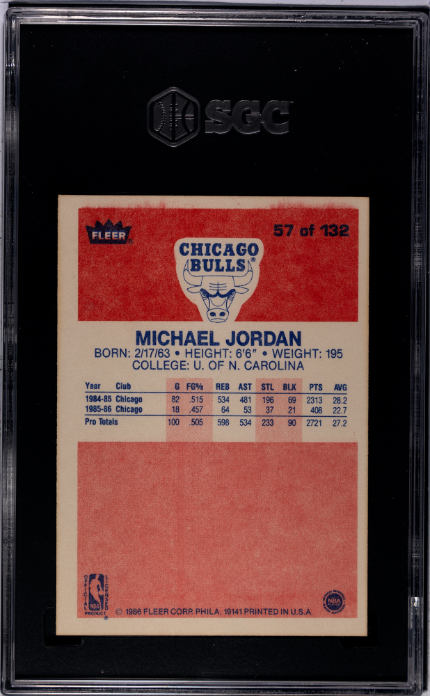 1986 Fleer Michael Jordan #57 SGC 5