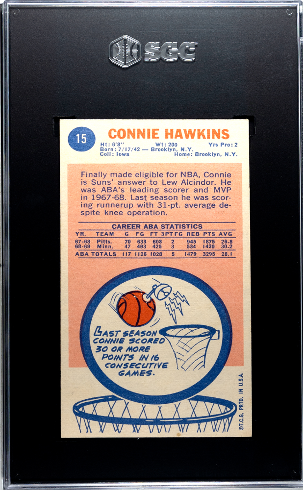1969 Topps Connie Hawkins #15 SGC 7