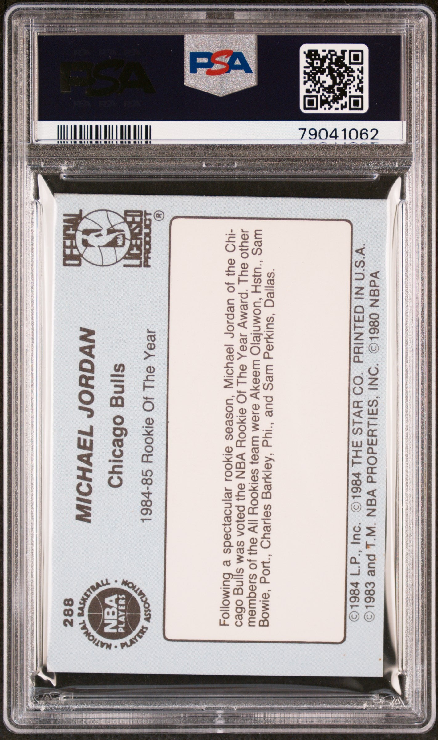 1984 Star Michael Jordan #288 PSA 6