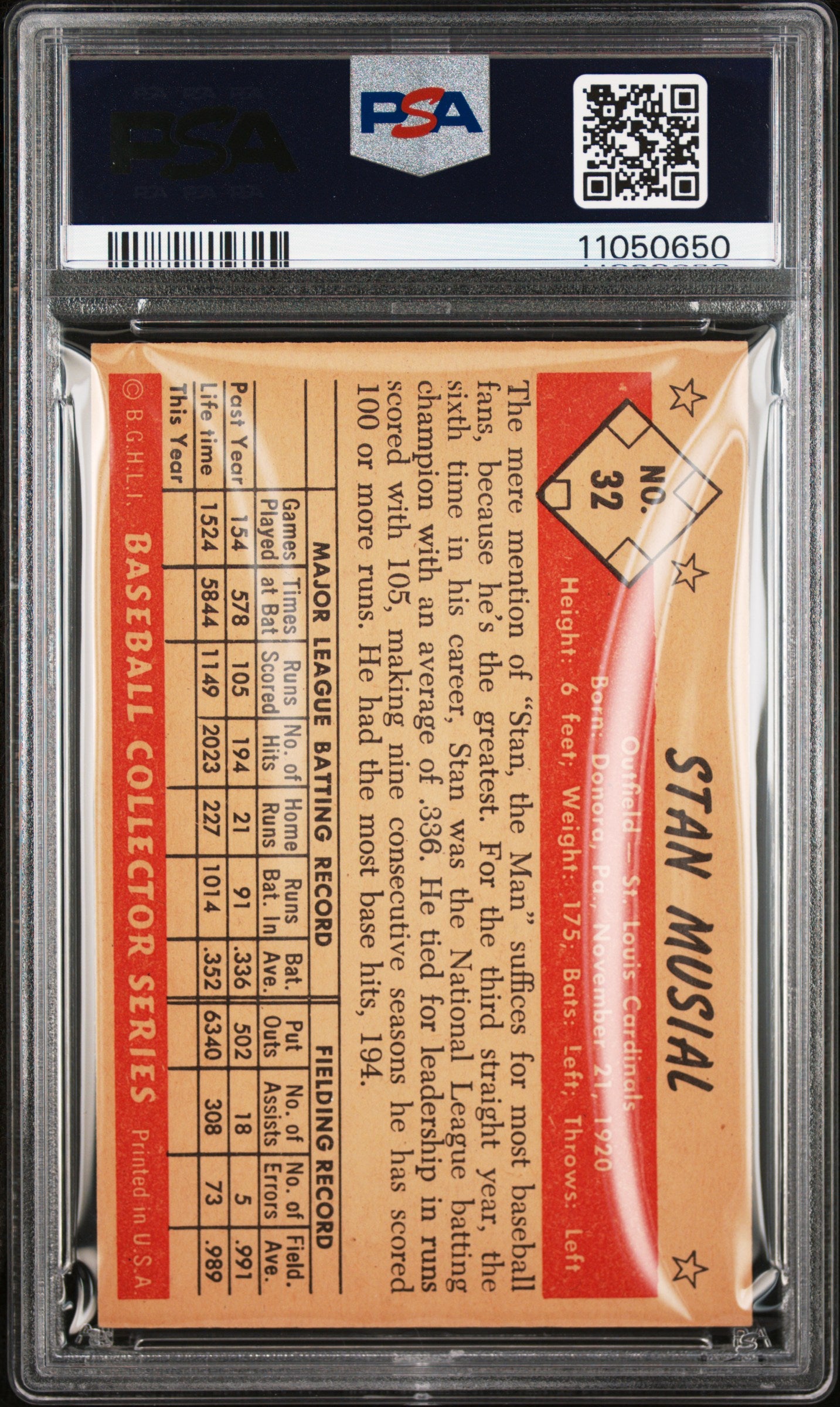 1953 Bowman Color Stan Musial #32 PSA 8