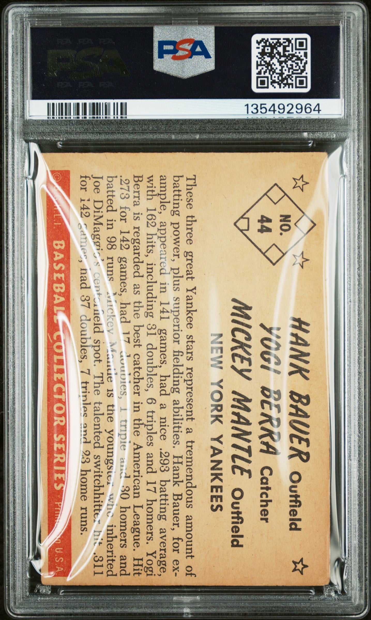 1953 Bowman Color Mantle Bauer Berra #44 PSA 1.5
