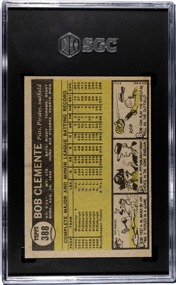 1961 Topps Bob Clemente #388 SGC 4.5