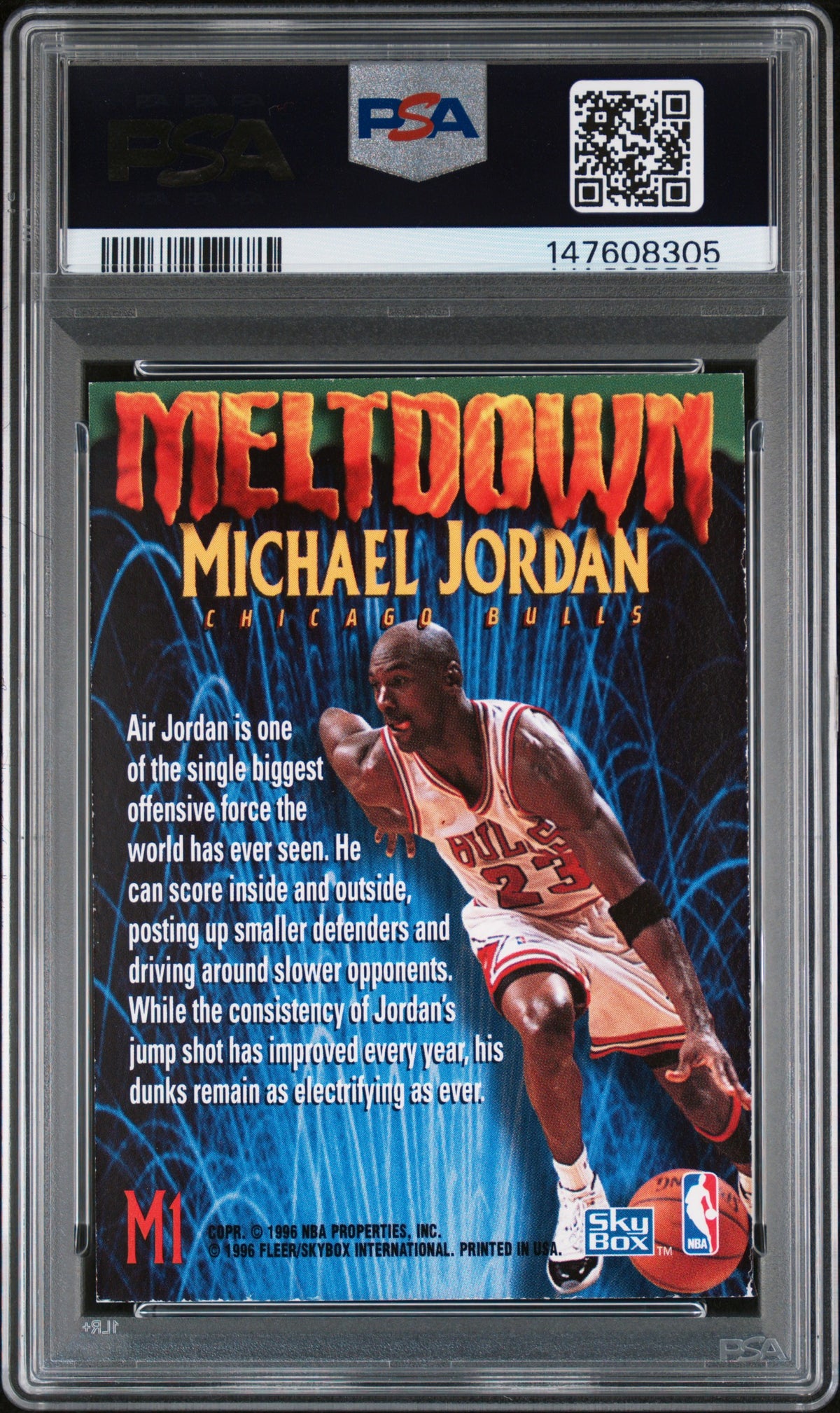 1995 Skybox Premium Meltdown Michael Jordan #M1 PSA 5