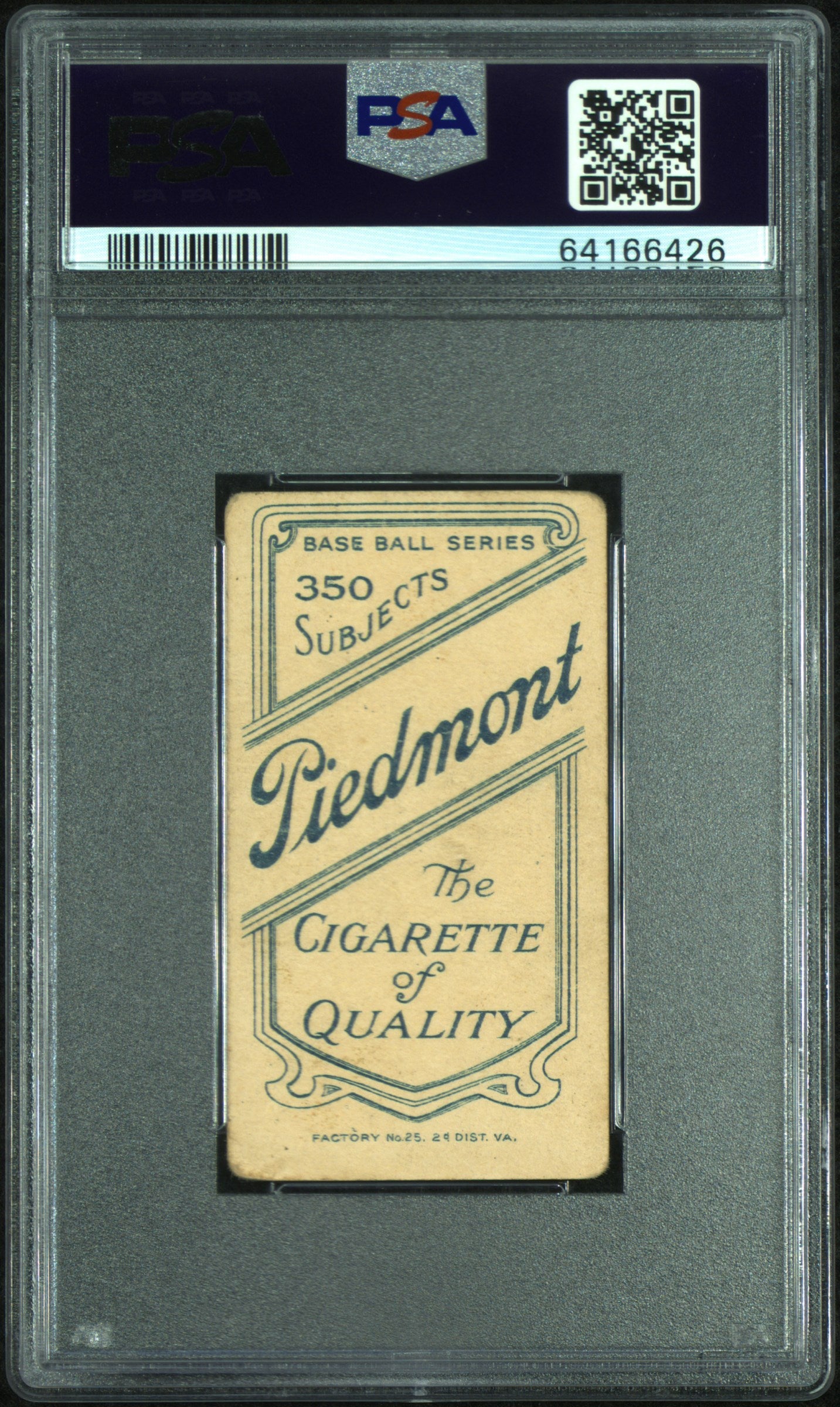 1909-11 T206 Piedmont 350 Iron Man Mcginnity PSA 2