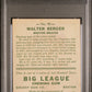 1933 Goudey Walter Berger #98 PSA 4.5