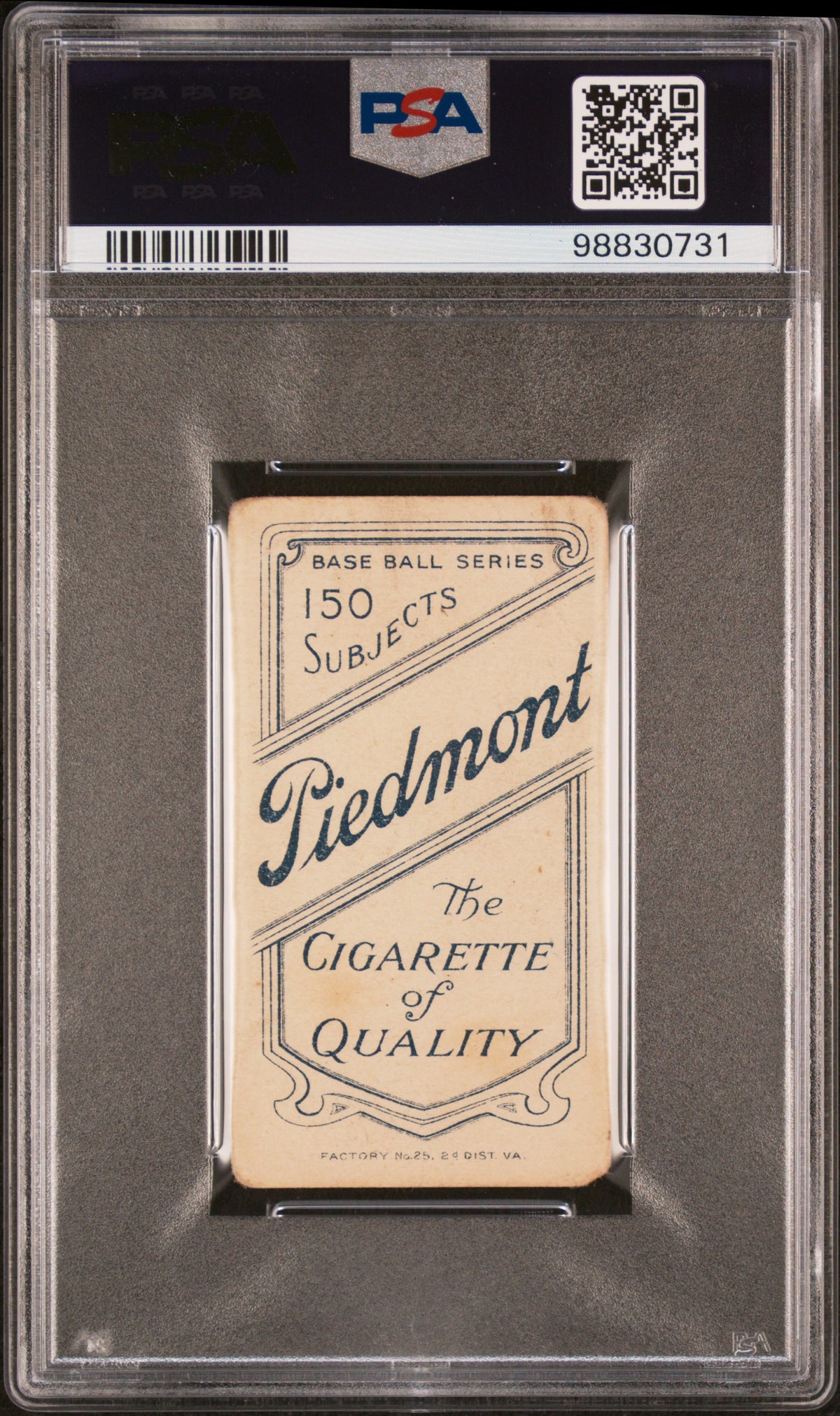 1909-11 T206 Piedmont 150 Fielder Jones Chi. , Hands At Hips PSA 1.5