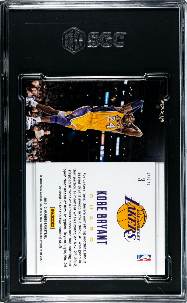 2012 Panini Marquee Kobe Bryant #3 Slam Dunk Legends SGC 9.5