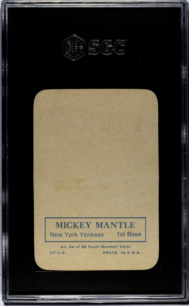1969 Topps Super Mickey Mantle #24 SGC A