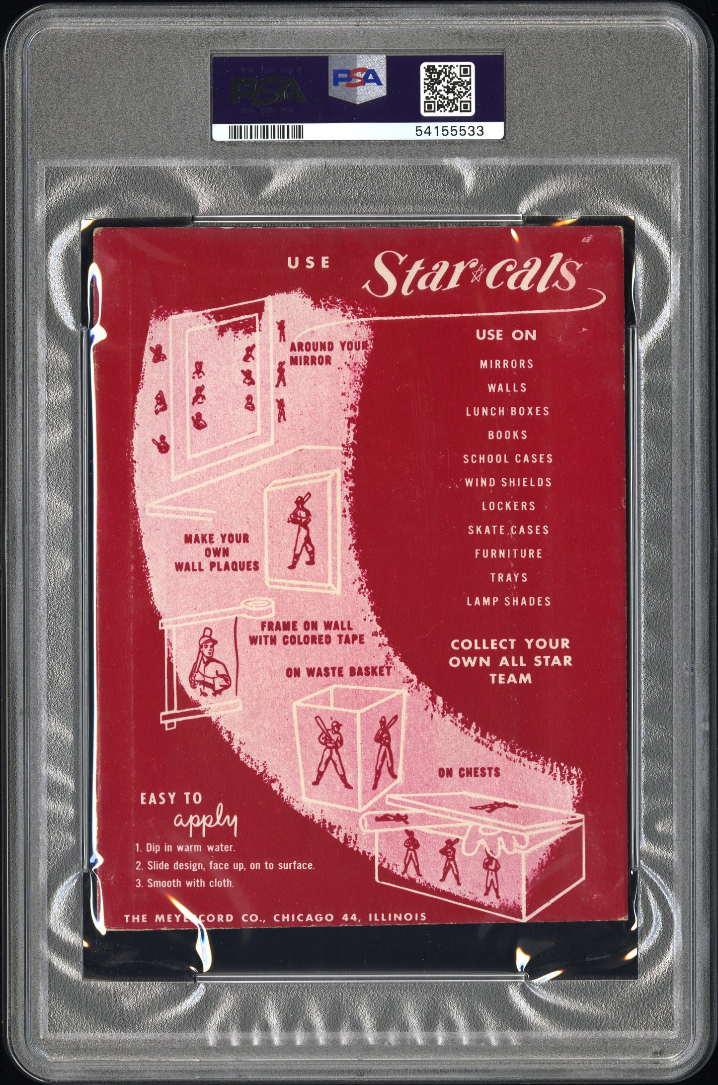 1952 Star-Cal Decals Type 1 Jackie Robinson #79-G PSA A