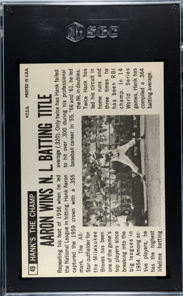 1964 Topps Giants Hank Aaron #49 SGC 7.5