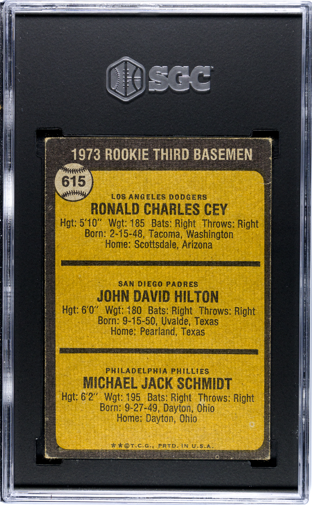 1973 Topps Mike Schmidt #615 SGC 4