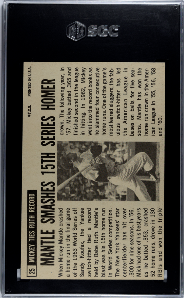 1964 Topps Giants Mickey Mantle #25 SGC 6.5