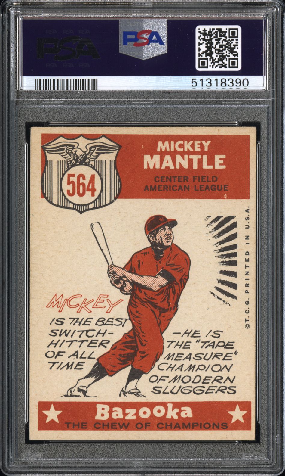 1959 Topps Mickey Mantle #564 All Star PSA 7