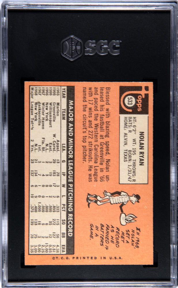 1969 Topps Nolan Ryan #533 SGC 7.5