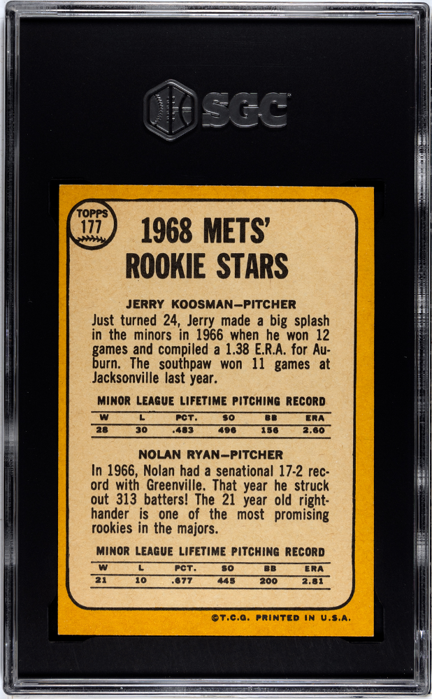 1968 Topps Nolan Ryan #177 SGC 7