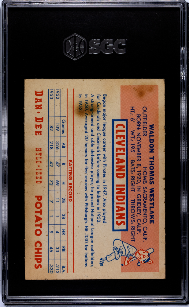 1954 Dan-Dee Potato Chips Wally Westlake SGC 4