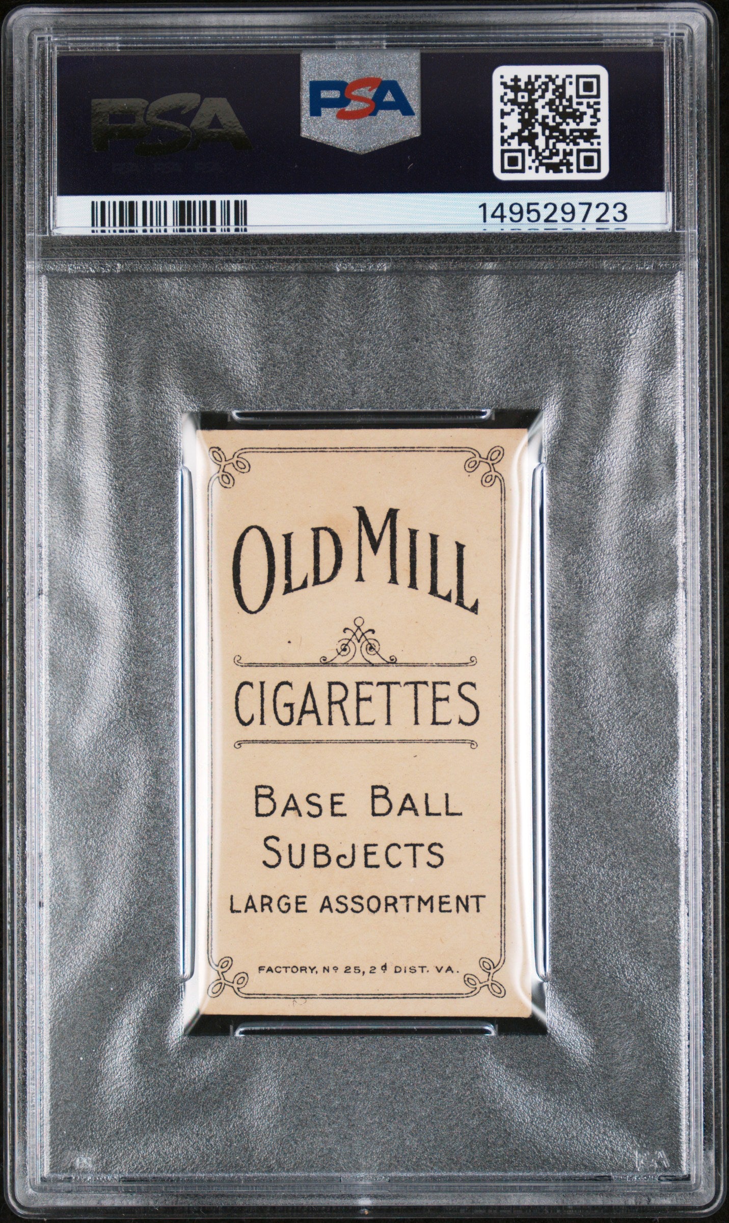 1909-11 T206 Old Mill Ty Cobb Portrait Green PSA A