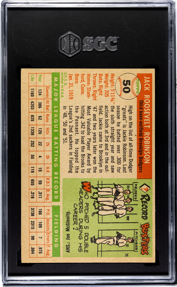 1955 Topps Jackie Robinson #50 SGC 7