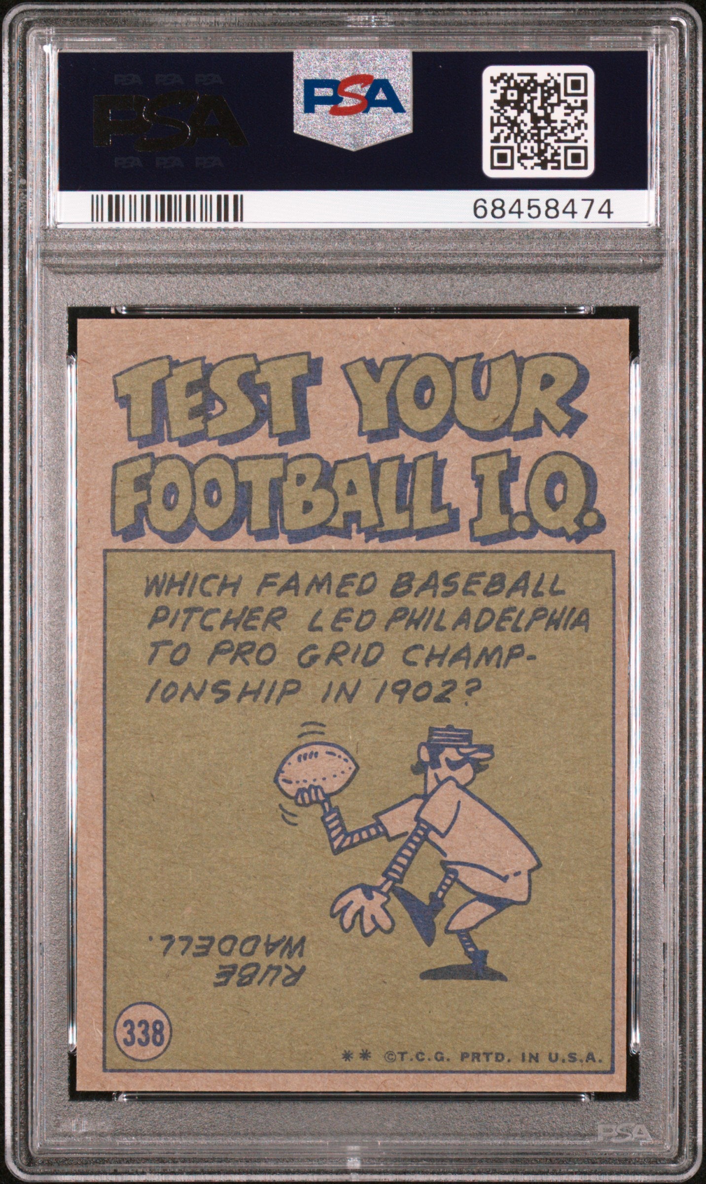 1972 Topps Steve Spurrier #338 In Action PSA 7