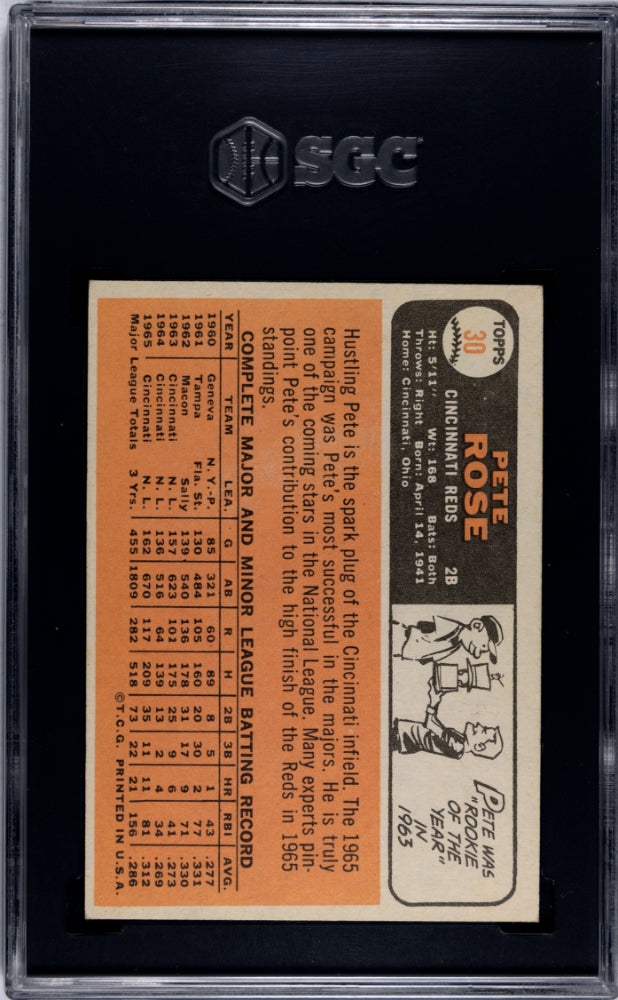 1966 Topps Pete Rose #30 SGC 5