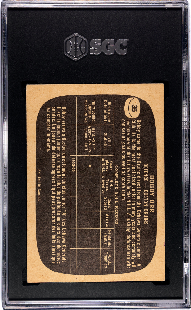 1966 Topps Bobby Orr #35 SGC 5