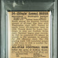 1948 Leaf Sammy Baugh #34 Red Jersey PSA 6