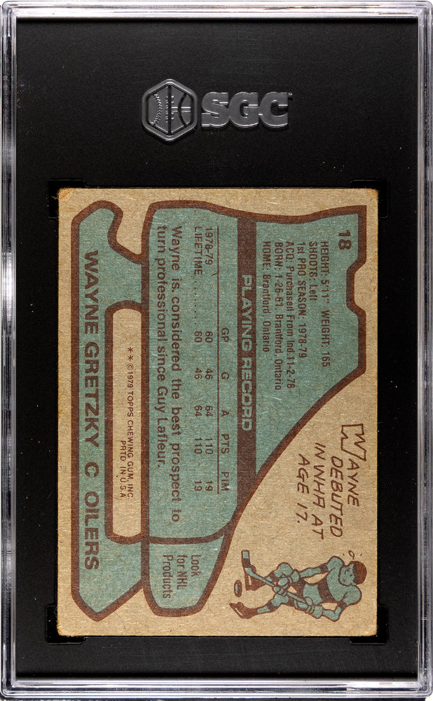1979 Topps Wayne Gretzky #18 SGC 2