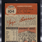 1953 Topps Yogi Berra #104 SGC 4