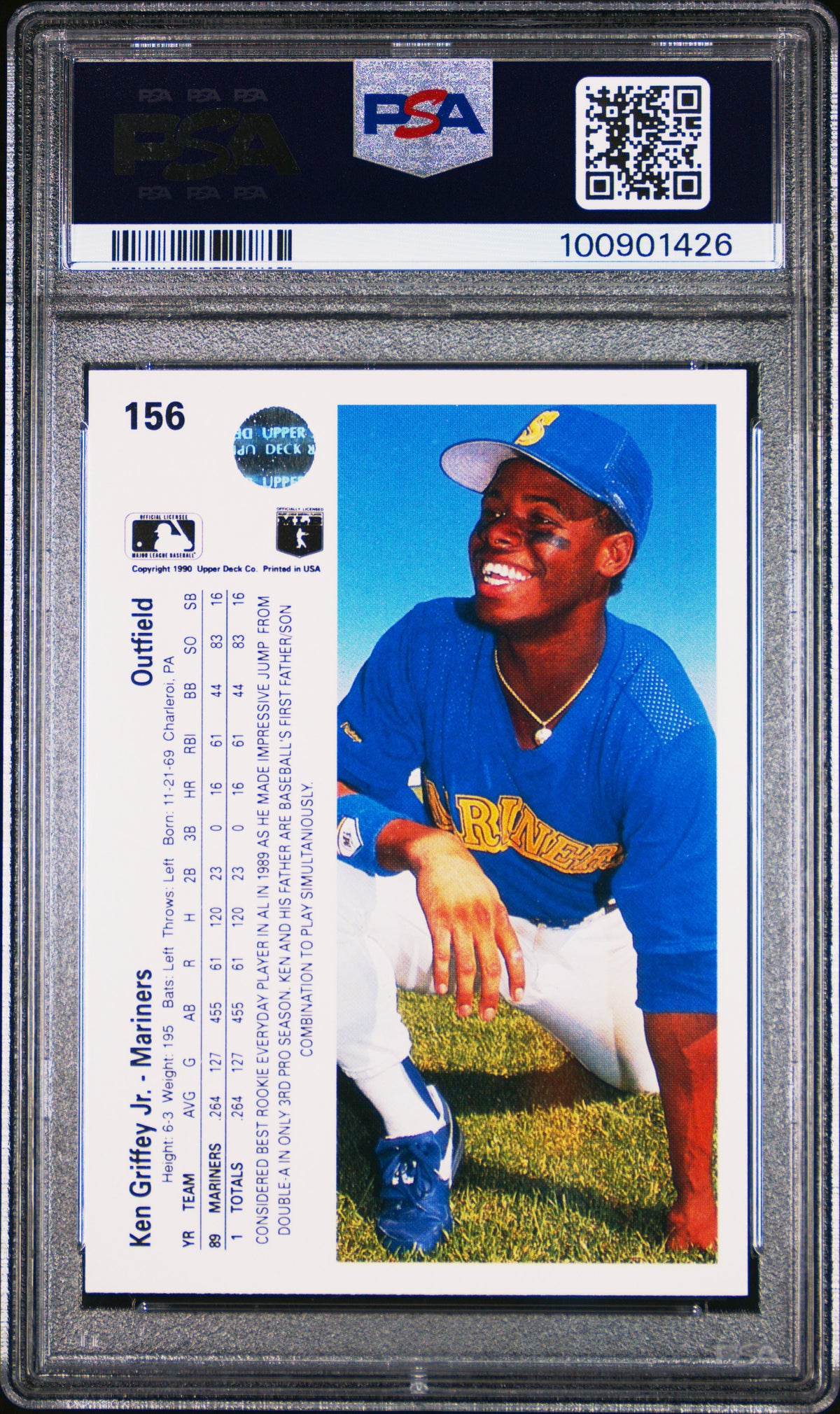 1990 Upper Deck Ken Griffey JR. #156 PSA 10