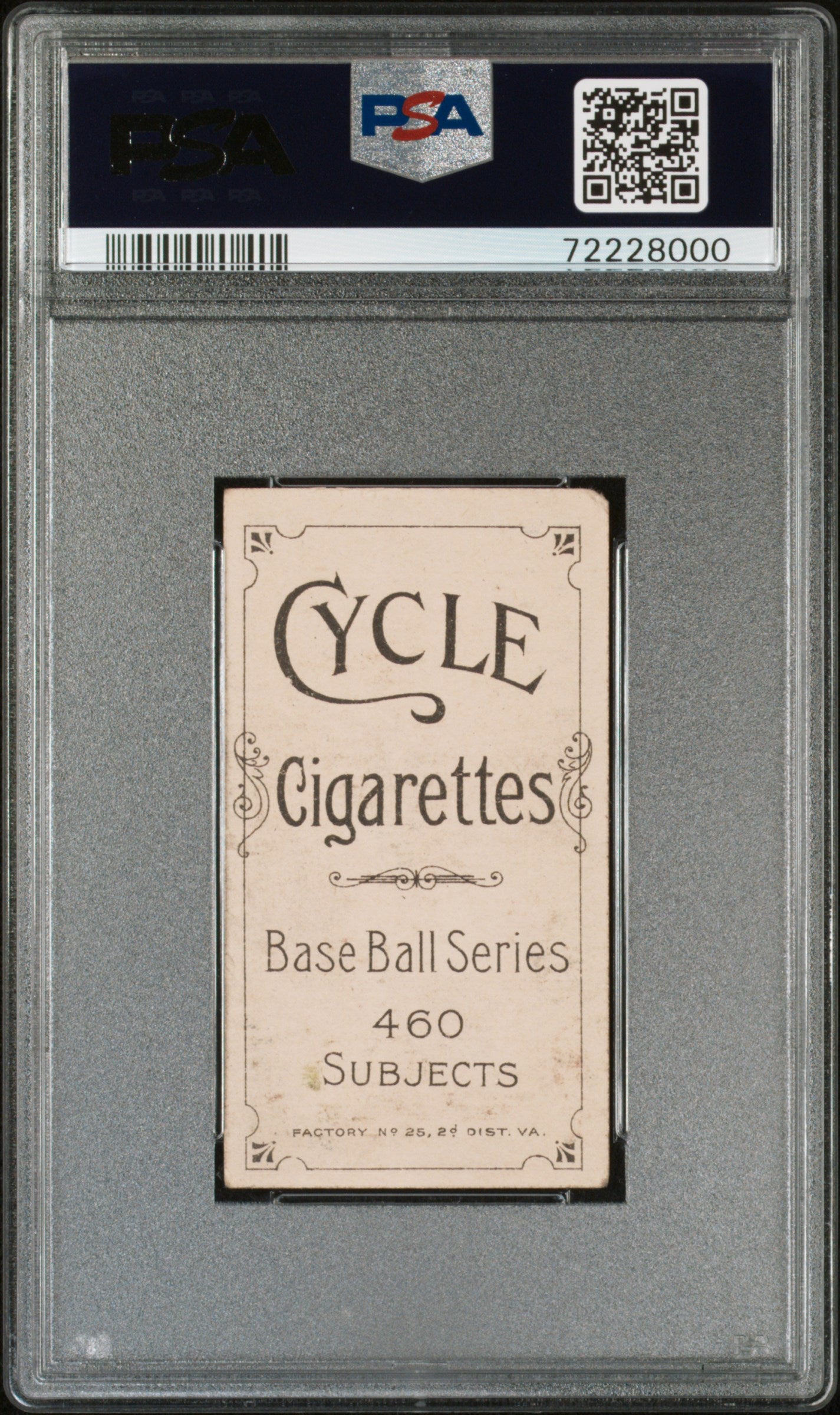 1909-11 T206 Cycle 460 Mickey Doolan Batting PSA 3