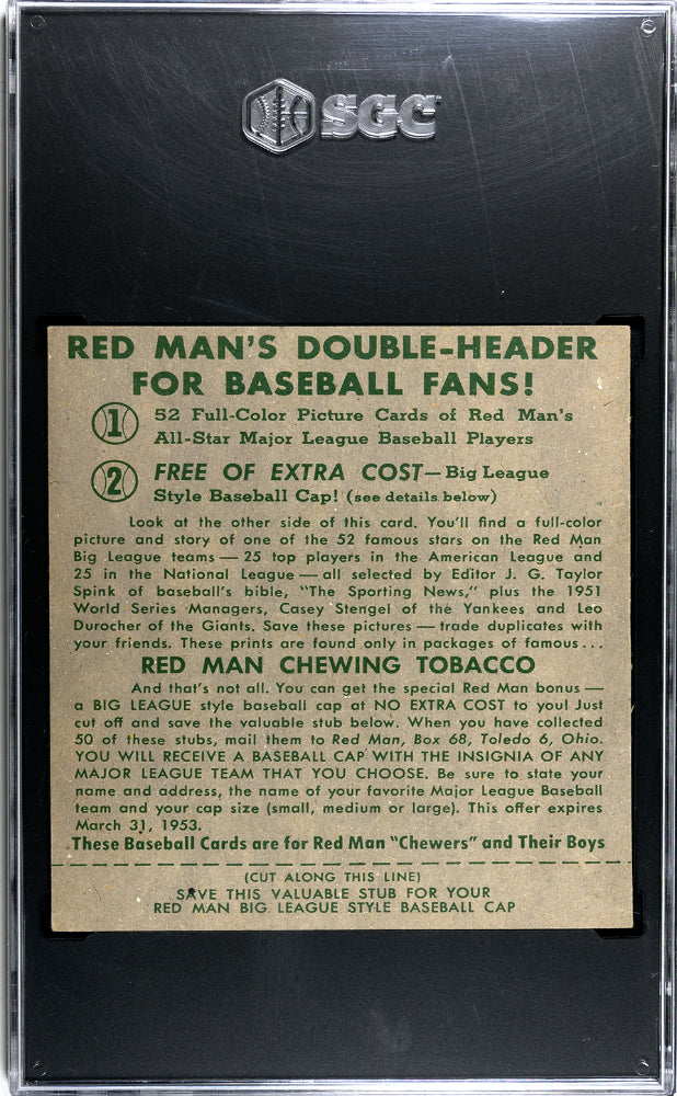 1952 Redman Tobacco Stan Musial #NL-16 SGC 3