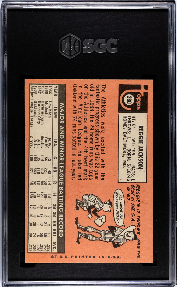 1969 Topps Reggie Jackson #260 SGC 7
