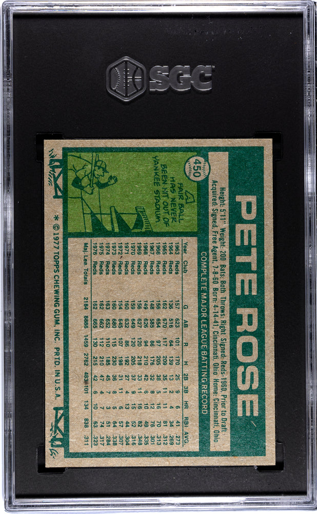1977 Topps Pete Rose #450 SGC 9