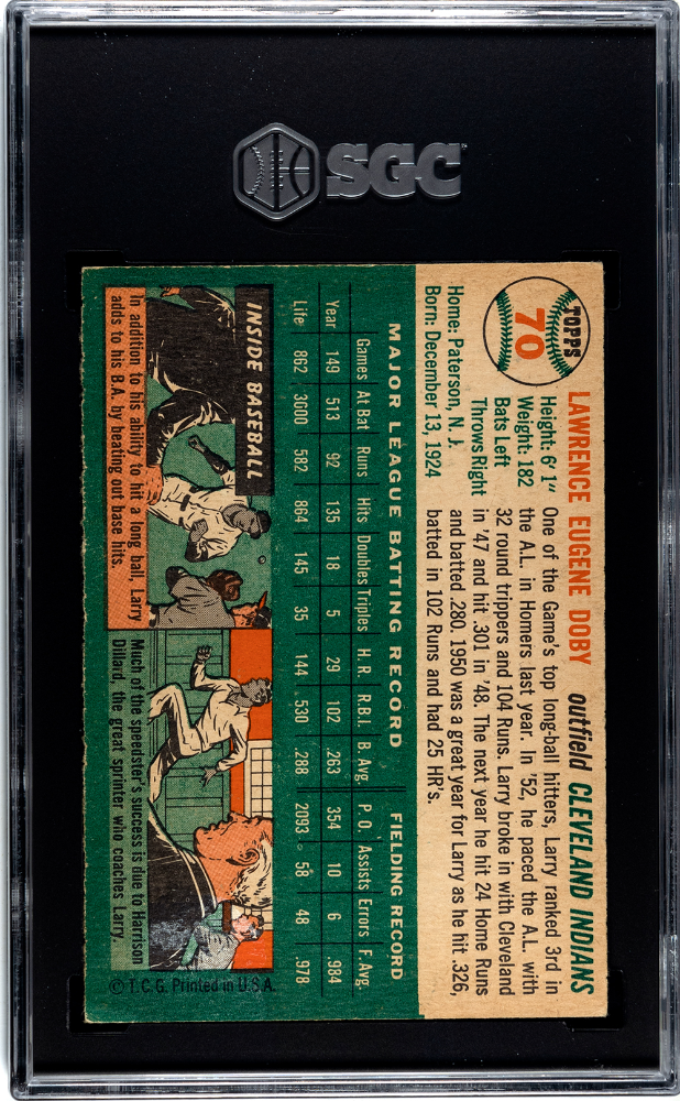 1954 Topps Larry Doby #70 SGC 6