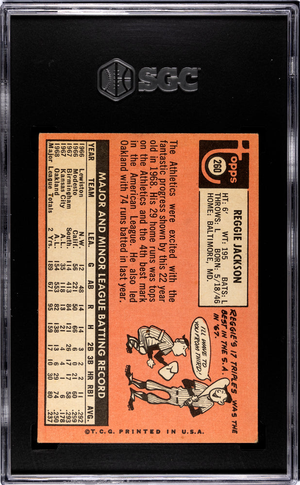 1969 Topps Reggie Jackson #260 SGC 5