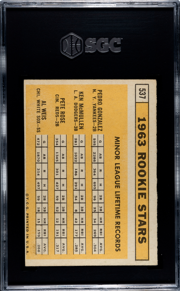 1963 Topps Pete Rose #537 SGC 4.5