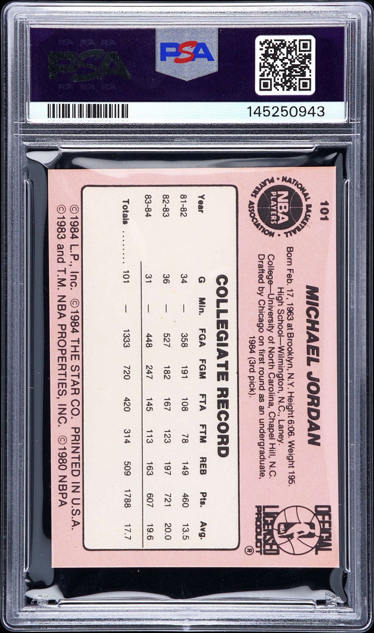 1984 Star Michael Jordan #101 PSA A