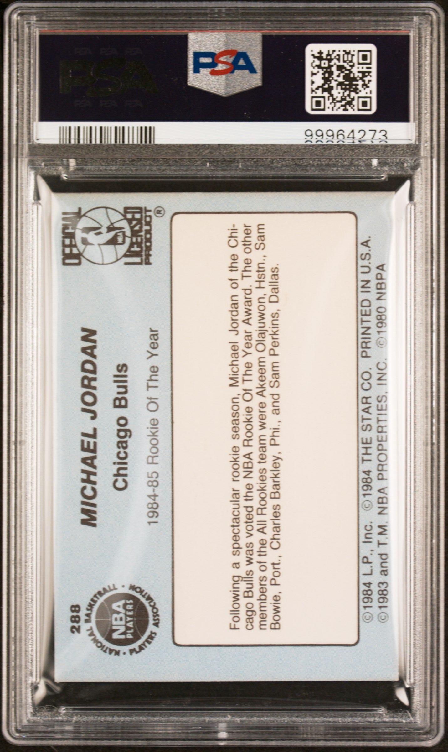 1984 Star Michael Jordan #288 PSA 5.5