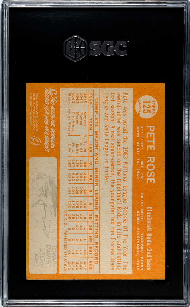 1964 Topps Pete Rose #125 SGC 5.5