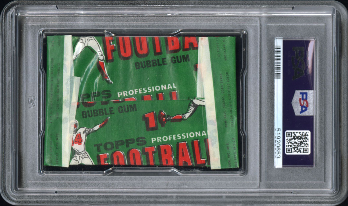 1956 Topps Football Pack 1 Cent PSA 7