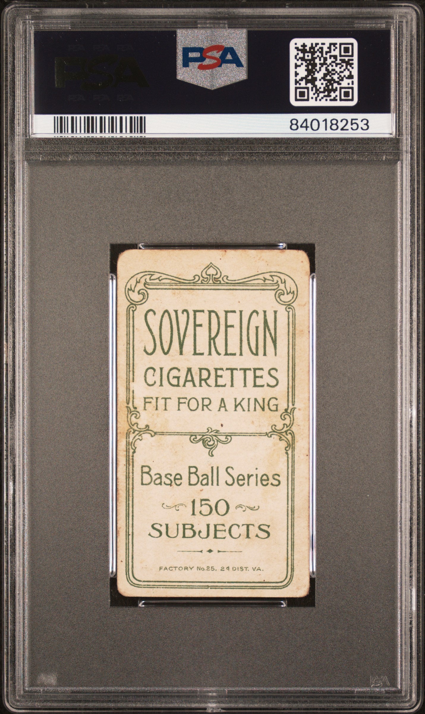 1909-11 T206 Sovereign 150 George Mullin Throwing PSA 1.5