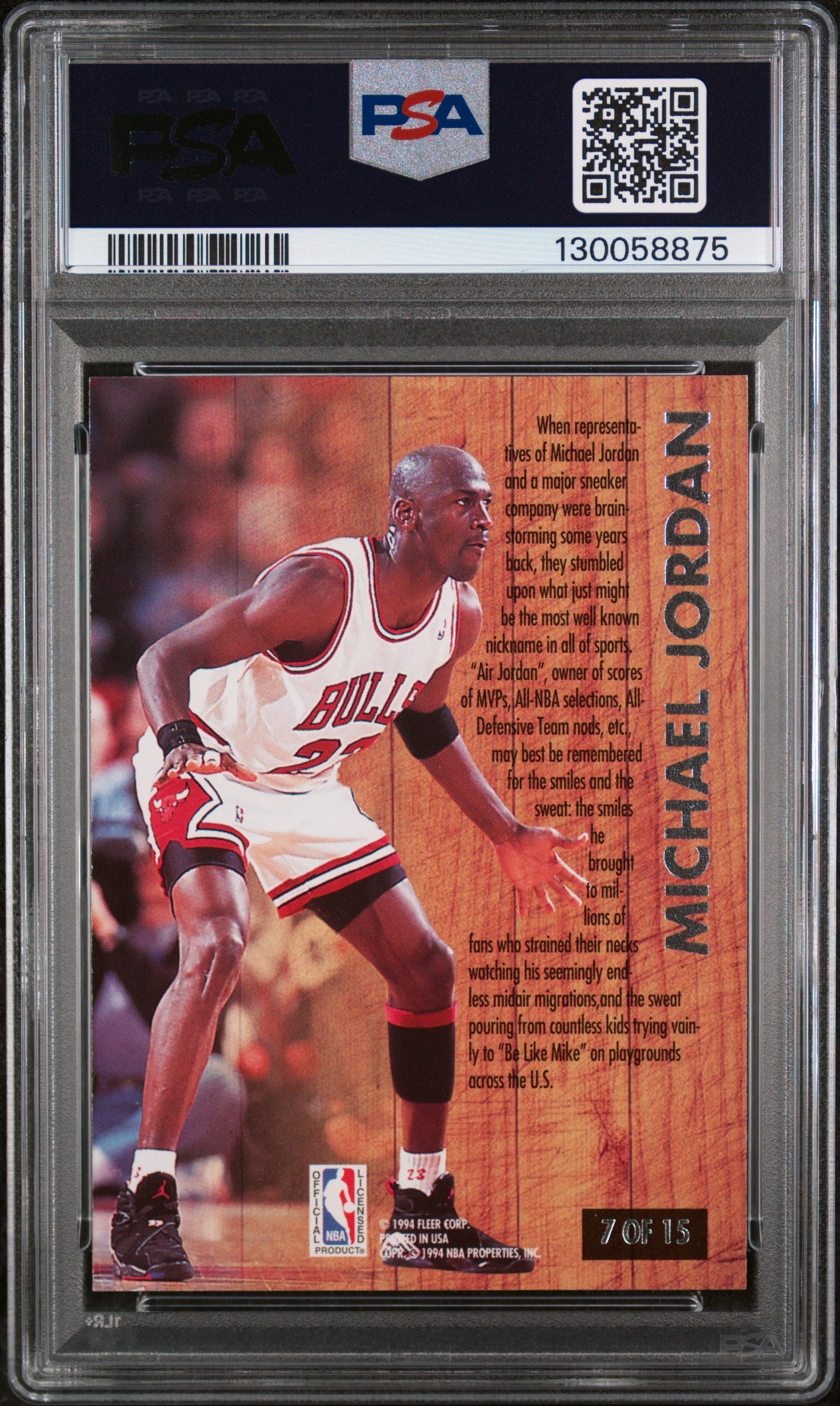 1993 Ultra Famous Nicknames Michael Jordan #7 PSA 10
