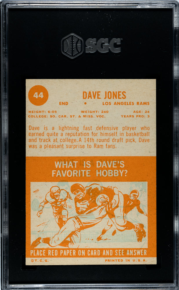 1963 Topps Dave Jones #44 SGC 6