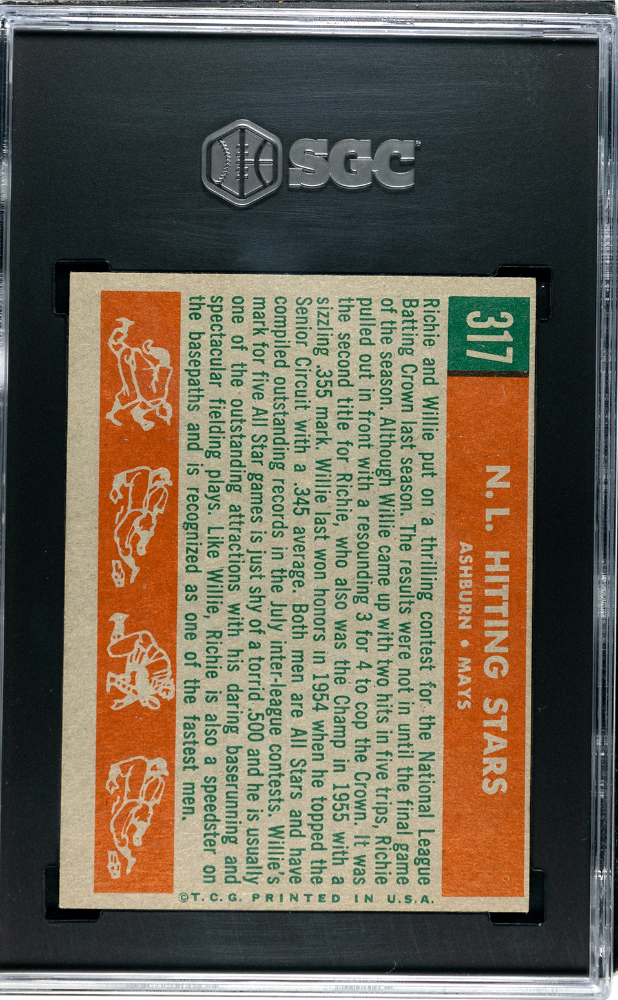 1959 Topps N. L. Hitting Kings #317 SGC 4