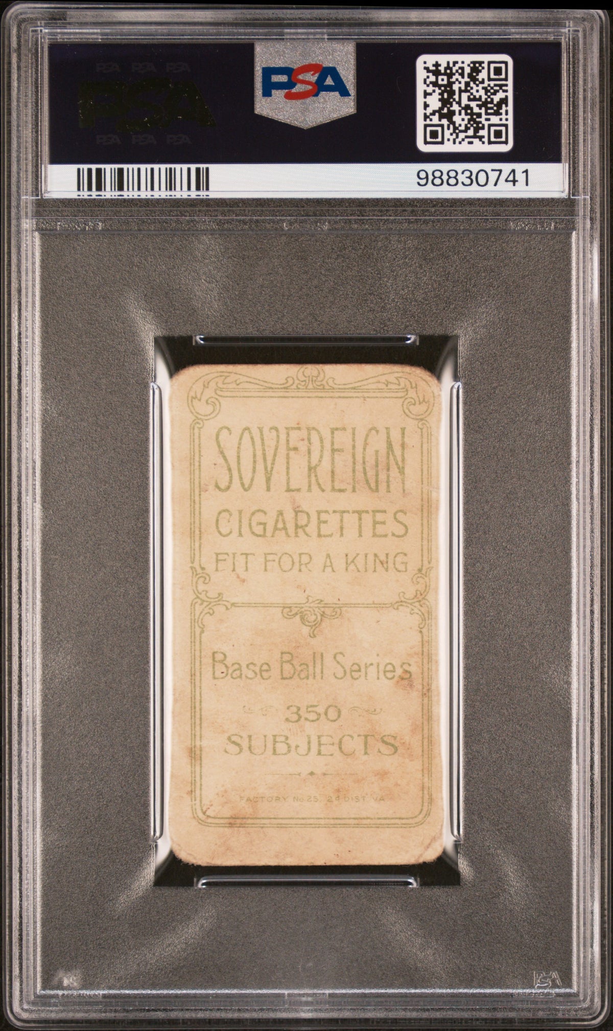 1909-11 T206 Sovereign 350 Joe Lake ST. Louis, No Ball PSA 1