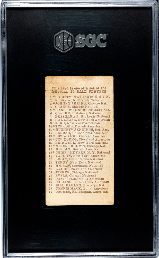 1910 E98 Johnny Evers SGC 1.5