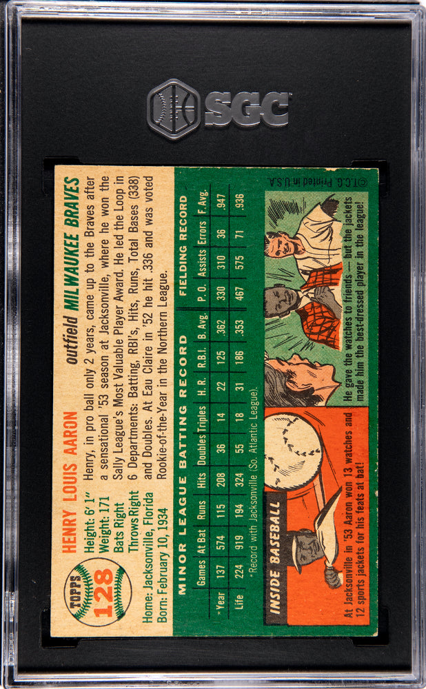 1954 Topps Henry Aaron #128 SGC 1