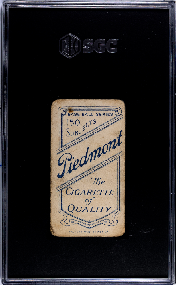 1909 Piedmont Cigarettes (T206) Fred Tenney SGC 2